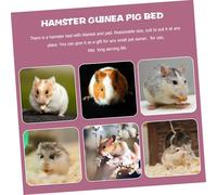 LOLIPPYY Hamster Bed with Removable Pad Cozy Hideout for Small Pets Chinchilla Bunny Guinea Pig Cage Accessory Comfortable Fleece Nest for Rest and Play Random Color