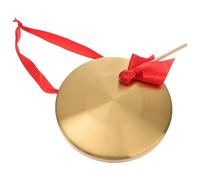 LOLIPPYY Hand Gong Copper Cymbal Percussion Instrument with Hammer Comfortable to Hold and Pure Sound Quality Portable Traditional Musical Instrument for Children Style