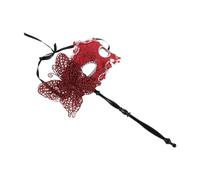 LOLIPPYY Handheld Venetian with Stick Red Dragon Pattern for Mardi Gras Party Prom Ball Christmas Celebration Reusable and Easy to Clean Party Accessory