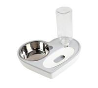 LOLIPPYY Heart Shaped Automatic Water Dispenser Bowl Smooth Surface Pet Drinking Supplies for Cats and Dogs Grey Anti-spill Design Safe High-density Material