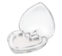 LOLIPPYY Heart Shaped Empty Makeup Container 1 Piece Blush Powder Box Clip Closure for DIY Eyeshadow Palette and Jewelry Organizer