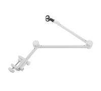 LOLIPPYY Heavy Duty Foldable Microphone Boom Arm Stand with Sturdy Metal Build and Mic Clips, Adjustable Table Microphone Arm Holder for Studio Recording and Small Studios
