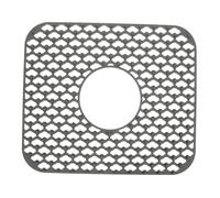 LOLIPPYY Hollow Silicone Sink Drain Mat with Cushion Design for Kitchen Non-Slip Grey Clover Pattern Flexible and Draining Pad for Dish Drying and Sink Protection