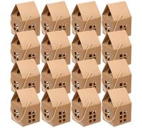 LOLIPPYY House Shaped Candy Cookie Boxes 24pcs Paper Packing Boxes Decorative Kraft Paper Candy Holder for Party Favors and Wedding Presents