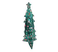 LOLIPPYY Inflatable Standing Foil Xmas Tree Balloon Reusable Holiday Party Decor for Homes Malls Event Spaces Vibrant Festive Design Quick Inflation Photo Backdrop