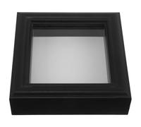 LOLIPPYY Insect Display Case Frame with Black 5-Inch True Glass, 12.8x12.8cm Insect Specimen Shadow Box for Butterfly Mounting and Entomology Collection Display