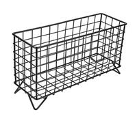 LOLIPPYY Iron Rabbit Feeder Holder for Cage Metal Hay Rack for Rabbits Guinea Pigs Hamsters Small Pets Smooth Surface Stable and Practical Hay Feeding Accessory in Black