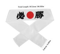 LOLIPPYY Japanese Style Karate Headband Soft Breathable Sports Headwear with Victory Design for Exercise and Martial Arts Training Comfortable White Samurai Bandana for Men and Women