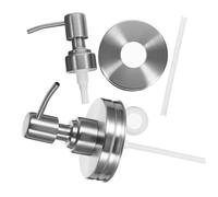 LOLIPPYY Jar Lid for Lotion with Convenient Dispenser Pump 7cm Diameter Glass Mason Jar Lid 304 Stainless Steel Replacement Pump Practical Bathroom Bottle for Shampoo and Soap Dispensers