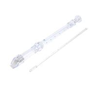 LOLIPPYY Key Soprano Recorder Wind Instrument for Beginners and Students Transparent Abs Resin Flute with Cleaning Rod and Manual Music Learning Tool for Adults