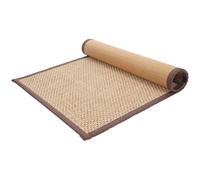 LOLIPPYY Knitted Bamboo Floor Cushion Natural Woven Seat Pad for Meditation and Home Decor Handcrafted Thick Japanese-style Tatami Mat for Comfortable Sitting and Relaxation