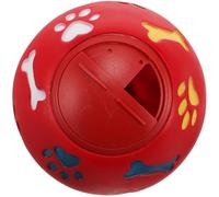 LOLIPPYY Large Dog Treat Dispensing Ball 14cm Rubber Chew for Aggressive Chewers Interactive Food Storage Ball for Dog Training and Biting Play Random Color