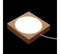 LOLIPPYY LED Small Night Lamp with 3-Color Dimmable Light, Creative Crystal Bedside Table Lamp, Square 100x100mm Base, Compact Decorative Bedroom Nightlight for Home Use