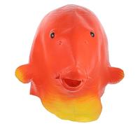 LOLIPPYY Lifelike Carp Style Mask Latex Animal Headgear for Halloween Cosplay Party Red Goldfish Design Suitable for Masquerade Carnival Fancy Dress and Photo Props