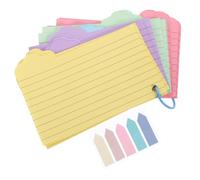 LOLIPPYY Lined Index Cards with Metal Rings Cream-Colored Loose-Leaf Flashcards for Adults Portable Studying Note Cards for Vocabulary Planning and Daily Organization