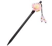 LOLIPPYY Material Pink Jade Hairpin Handmade Ancient Style Flower Shape Headpiece