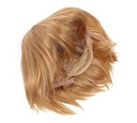 LOLIPPYY Men's Short Fluffy Synthetic Wig Lightweight Hairpiece for Boys and Men Heat Resistant Blonde Cosplay and Party Hair Easy Styling Costume Accessory for Halloween and Daily Wear