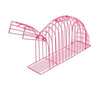 LOLIPPYY Metal Cat Bathing Cage with Handle Spacious and Breathable Pet Washing Enclosure for Home Cats Scratch-resistant Pink Kitten Grooming Cage for Comfortable and Calm Bath