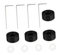 LOLIPPYY Metal Footswitch Covers with Rubber Inserts Guitar Pedal Topper 0.92 X 0.87 Inch Aluminum Alloy for Electric Guitar Effect Pedals Protection during Performances