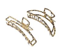 LOLIPPYY Metallic Leopard Hair Clip -slip Design Women's Hair Claw Clips for Everyday Styling Leopard Headdress Fashion Accessory