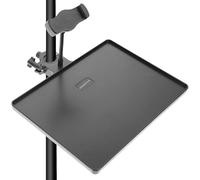 LOLIPPYY Microphone Stand Tray with Adjustable Height and High Compatibility, Black Abs and Metal Material Live Sound Card Holder for Studio and Live Streaming Random Style