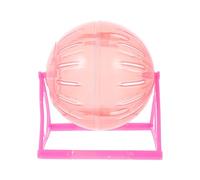 LOLIPPYY Mini Hamster Exercise Ball with Detachable Stand Small Pet Jogging for Muscle Building and Mental Health Odorless Red Wheel Suitable for Hamsters Gerbils and Small Random Color