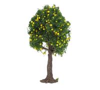 LOLIPPYY Miniature Landscape Tree Model 10Cm Artificial Green Leaf Yellow Fruit Micro Scenery Decoration for DIY Crafts Garden Railroad Diorama
