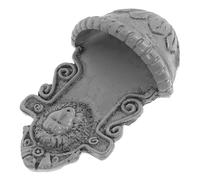LOLIPPYY Miniature Pond Lion Head Doll House Furniture Animal Wall Mount Miniature Dolls House Accessories Ornament Mini Wall Decor Model Sand Table Accessory Resin Grey