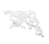 LOLIPPYY Molding Floral Corner Pu Applique in Ceiling European White Material with Delicate Design, Easy Installation Effortless Cleaning and Dining Areas and Living Rooms