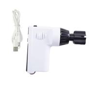 LOLIPPYY Multi-function Electric Guitar Winder for Folk Guitar and Ukulele White Abs Cordless String Winding Tool with Pull Pin for Easy Restringing and Maintenance