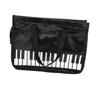 LOLIPPYY Music Sheet Bag with Zipper Closure Splashproof Violin Score Storage Holder with Piano Keyboard Pattern Stylish Music Score Case for Musicians the Go