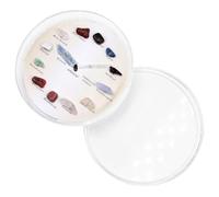 LOLIPPYY Natural Agate Wall Clock Mineral Stone Specimen Polished Crystal Agate Decorative Stone Ornament for Home Office Science Education Teaching Aid