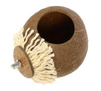 LOLIPPYY Natural Coconut Shell Bird Breeding Nest for Pet Birds for Shelter and Hiding Encourages Nesting Skills and Breeding Behavior Easy to Carry and Store