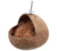 LOLIPPYY Natural Coconut Shell Bird Nest for Parakeets Parrot Breeding Nesting House Cage Accessory Suitable for Budgies and Birds