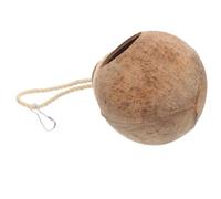 LOLIPPYY Natural Coconut Shell Bird Nest with Soft Pad Hanging Outdoor Bird Hideout for Parrots and Swing Nest for Courtyard Decor and Comfortable Resting Spot