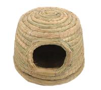 LOLIPPYY Natural Handwoven Grass Bunny Hideout House Small Castle Nest for Rabbits Guinea Pigs and Hamsters Safe Pet Resting and Playing Space