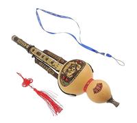 LOLIPPYY Natural Purple Bamboo Hulusi Flute C Key Traditional Chinese Handmade Wind Instrument for Beginners and Adults with Smooth Surface and Accurate Pronunciation
