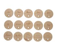 LOLIPPYY Natural Wooden Milestone Cards Monthly Growth Commemorative Photo Props for Age Keepsakes Classic Chic Design for Newborn Memory Capture