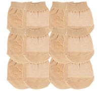 LOLIPPYY No Show Forefoot Socks 6 Pairs Breathable Sweat Absorbing Half Palm Invisible Socks Silicone Grip for Women High Heels Pain Relief