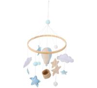 LOLIPPYY Nordic Style Cloud Hot Air Balloon Mobile for, Felt Animal Nursery Hanging Decoration, Soft Felt for and Stroller, Bedroom Ornament