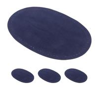 LOLIPPYY Oval Elbow Patches for Jackets and Trousers, Blue Faux Leather Sewing Repair Fabric Patches, 2 Pairs DIY Decorative Clothing Accessories for Adult Garment Mending