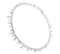 LOLIPPYY Party Crown Silver Thorns Headpiece Renaissance Medieval Cosplay King Crown for Men and Women Birthday Party Costume Accessory