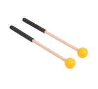 LOLIPPYY Percussion Instrument Mallets Proper Weight and Balance with Comfortable Rubber Handles Yellow Colour for Marimba and Tongue Drum for Children and Professional Use