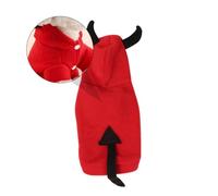 LOLIPPYY Pet Devil Halloween Costume Warm Three-dimensional Outfit m Size for Dogs and Puppies Halloween Party Warm Pet Clothes