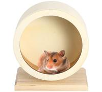 LOLIPPYY Pet Exercise Wheel Wooden Non-run Disc for Hamsters Rats and Small Animals Indoor Training Toy for Healthy Movement (15cm)