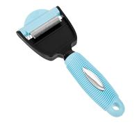 LOLIPPYY Pet Supplies Dual Head Dog Hair Remover Comb Sky Blue S Abs Material Grooming Tool for Shedding Control Loose Hair Removal and Skin Debris Cleaning Practical Bidentate Design for