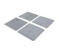 LOLIPPYY Pet Warm Sleeping Pad for Small Pets 4pcs, Grey Plush Comfortable Hamster Cage Mat 30x30cm, Soft Guinea Pig and Rabbit Joint Bed for Indoor Use