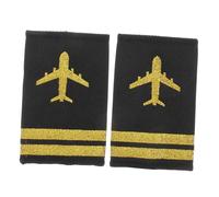 LOLIPPYY Pilot Uniform Epaulets Webbing Aviation Shoulder Boards for Airline Flight Attendants and Pilots Professional Badge with Classic Color for Cosplay Performance and Stage Use
