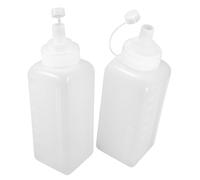 LOLIPPYY Plastic Squeeze Condiment Bottles with Secure Caps 800ml 2pcs 节日特色趋势 for Olive Oil, Ketchup, Mustard, and Sauce Applicator, Versatile Use for Home Kitchens and Picnics