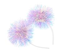 LOLIPPYY Pom Pom Headband Lightweight Durable Hair Band for Party Cosplay Carnival Eye Catching Purple Hair Decoration for Boys and Easy to Wear Festive Headbands